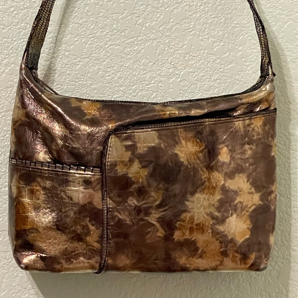 Multi metallic leather embossed